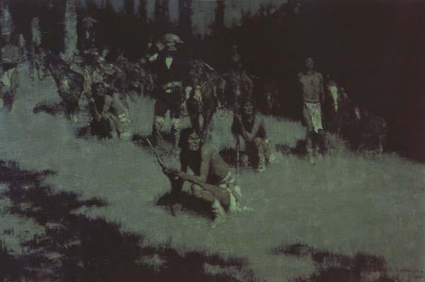 Frederic Remington Apache Scouts Listening (mk43)